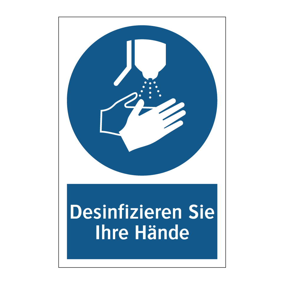 Desinfizieren Sie Ihre Hände