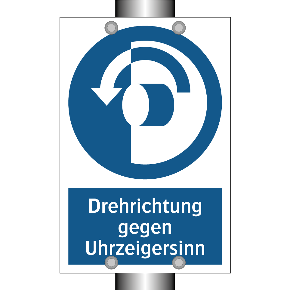Drehrichtung gegen Uhrzeigersinn
