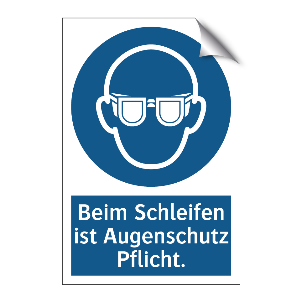 Beim Schleifen ist Augenschutz Pflicht.