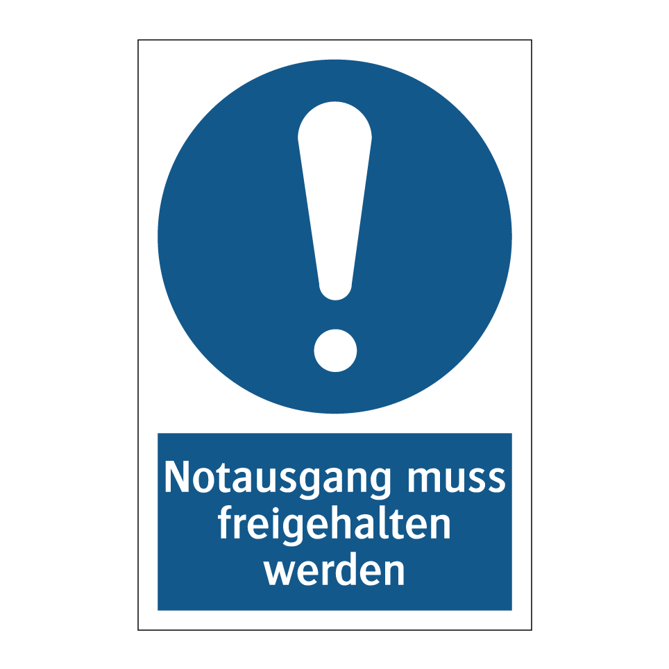 Notausgang muss freigehalten werden