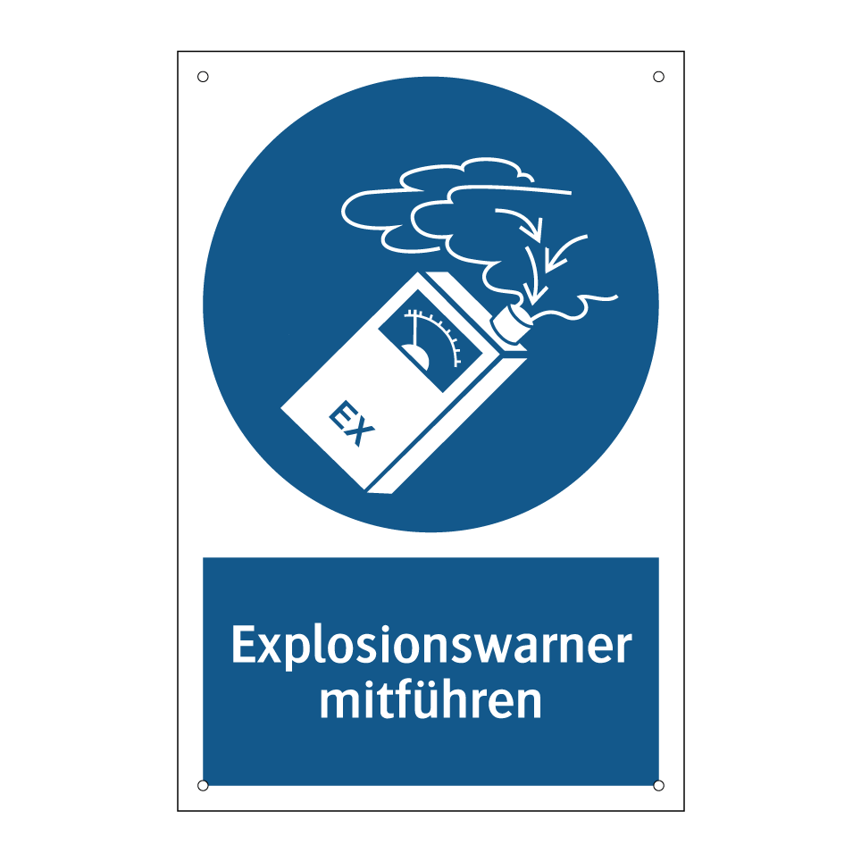 Explosionswarner mitführen