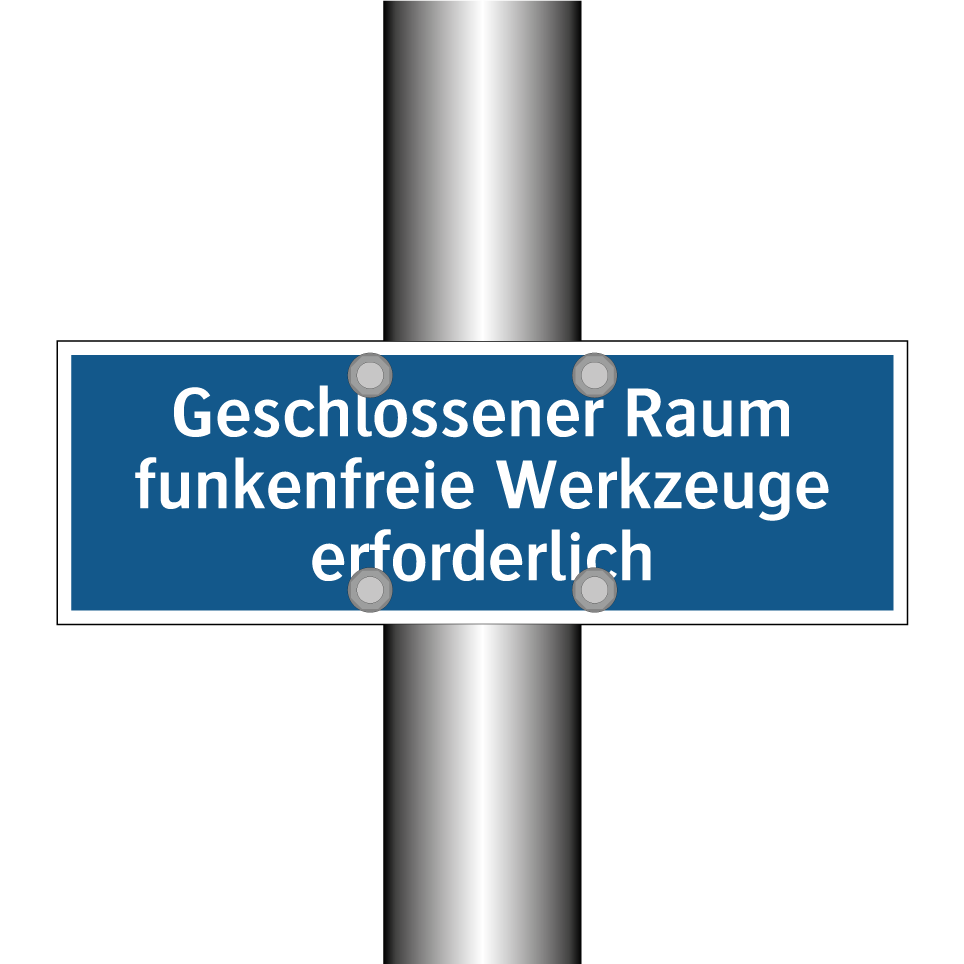 Geschlossener Raum funkenfreie Werkzeuge erforderlich
