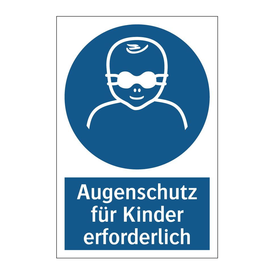 Augenschutz für Kinder erforderlich