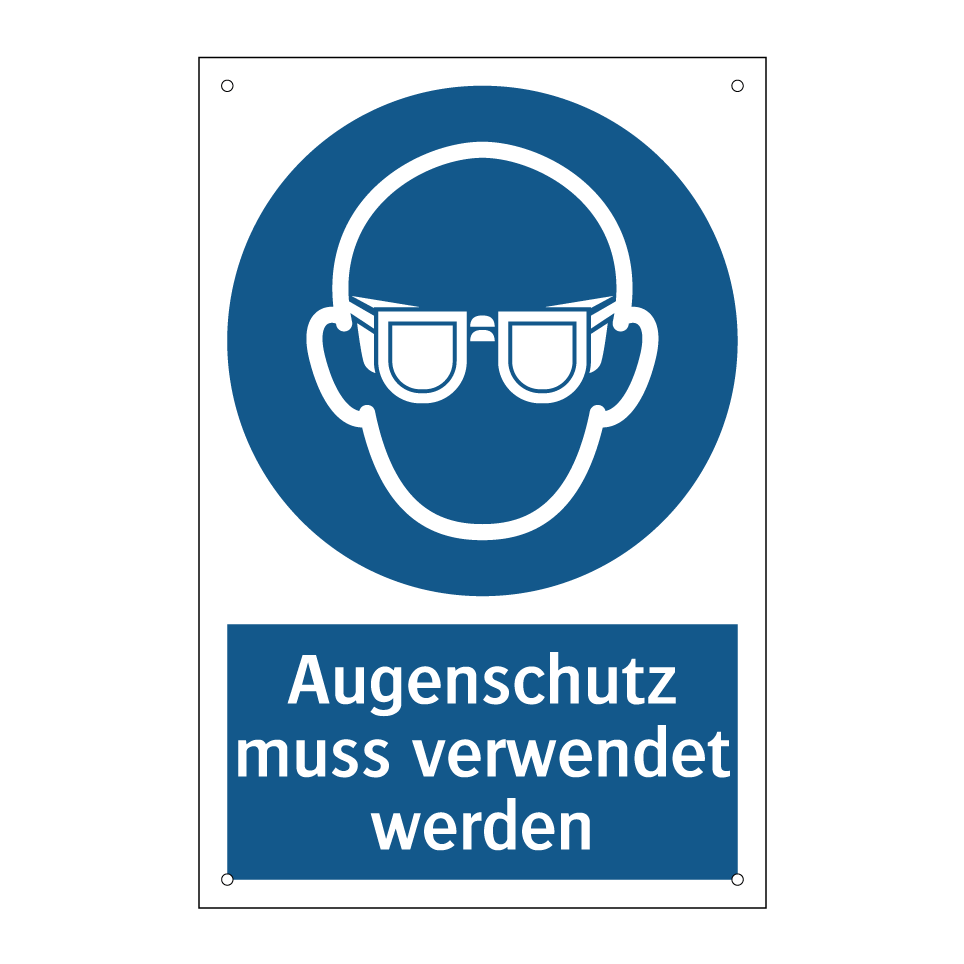 Augenschutz muss verwendet werden