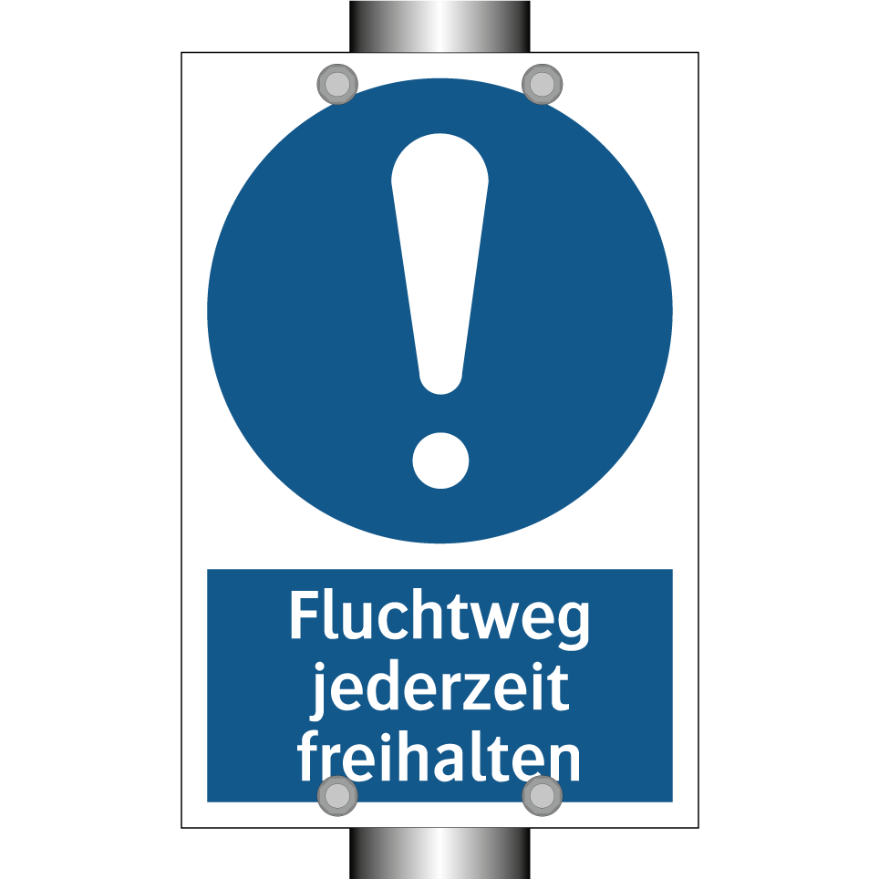 Fluchtweg jederzeit freihalten