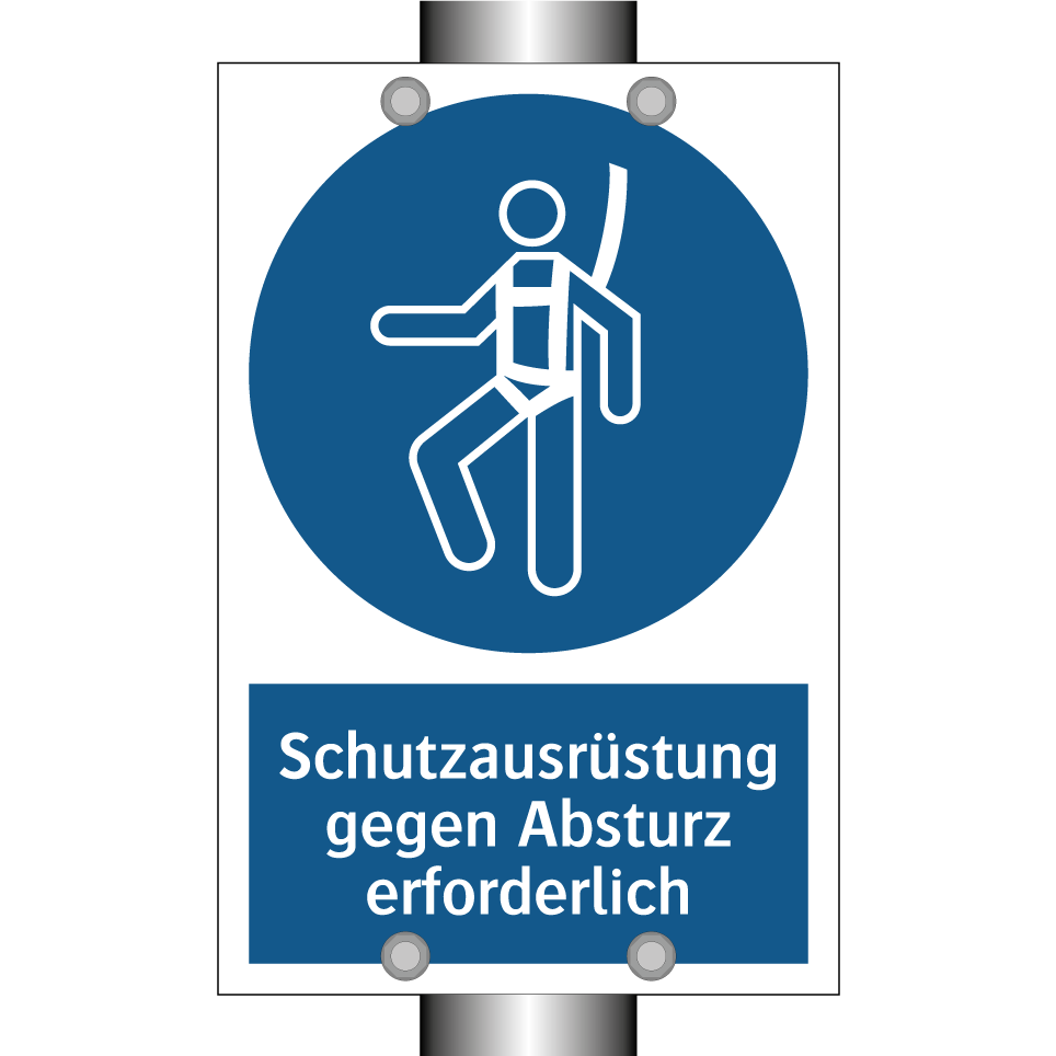 Schutzausrüstung gegen Absturz erforderlich