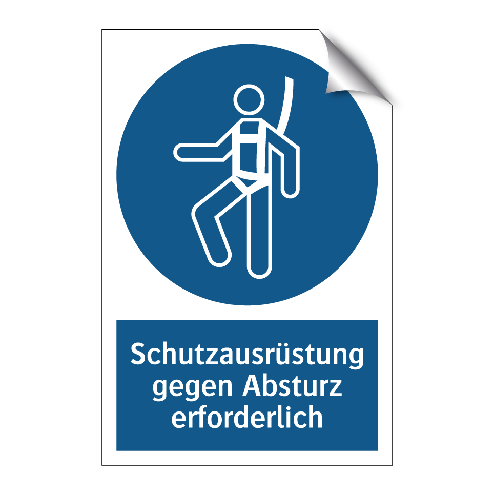 Schutzausrüstung gegen Absturz erforderlich