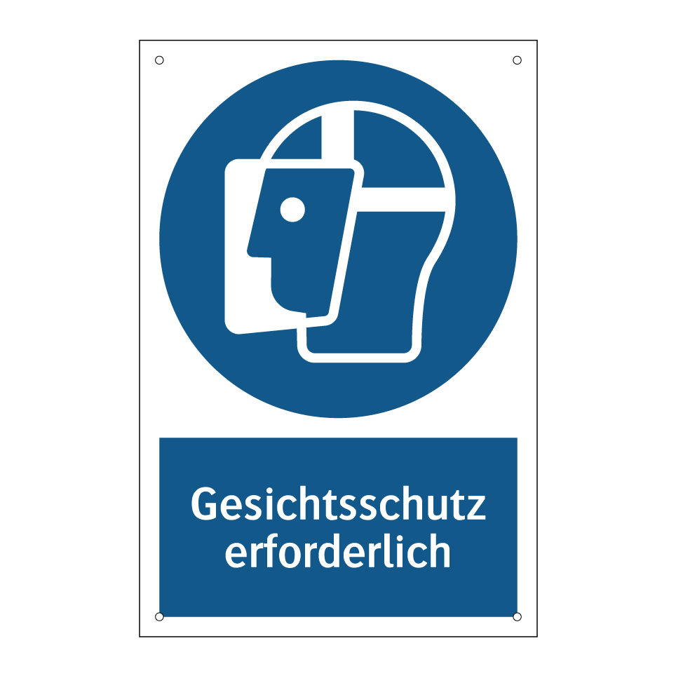 Gesichtsschutz erforderlich