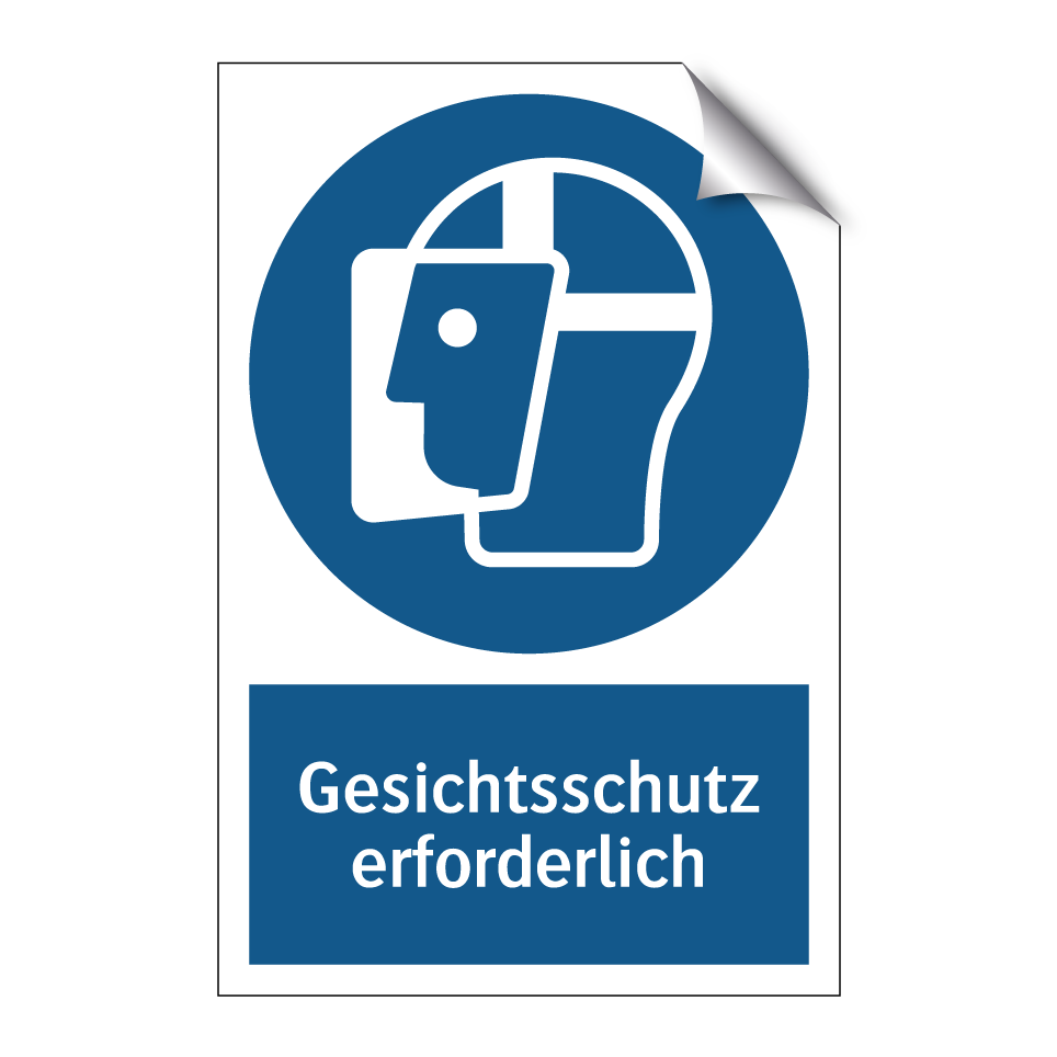 Gesichtsschutz erforderlich