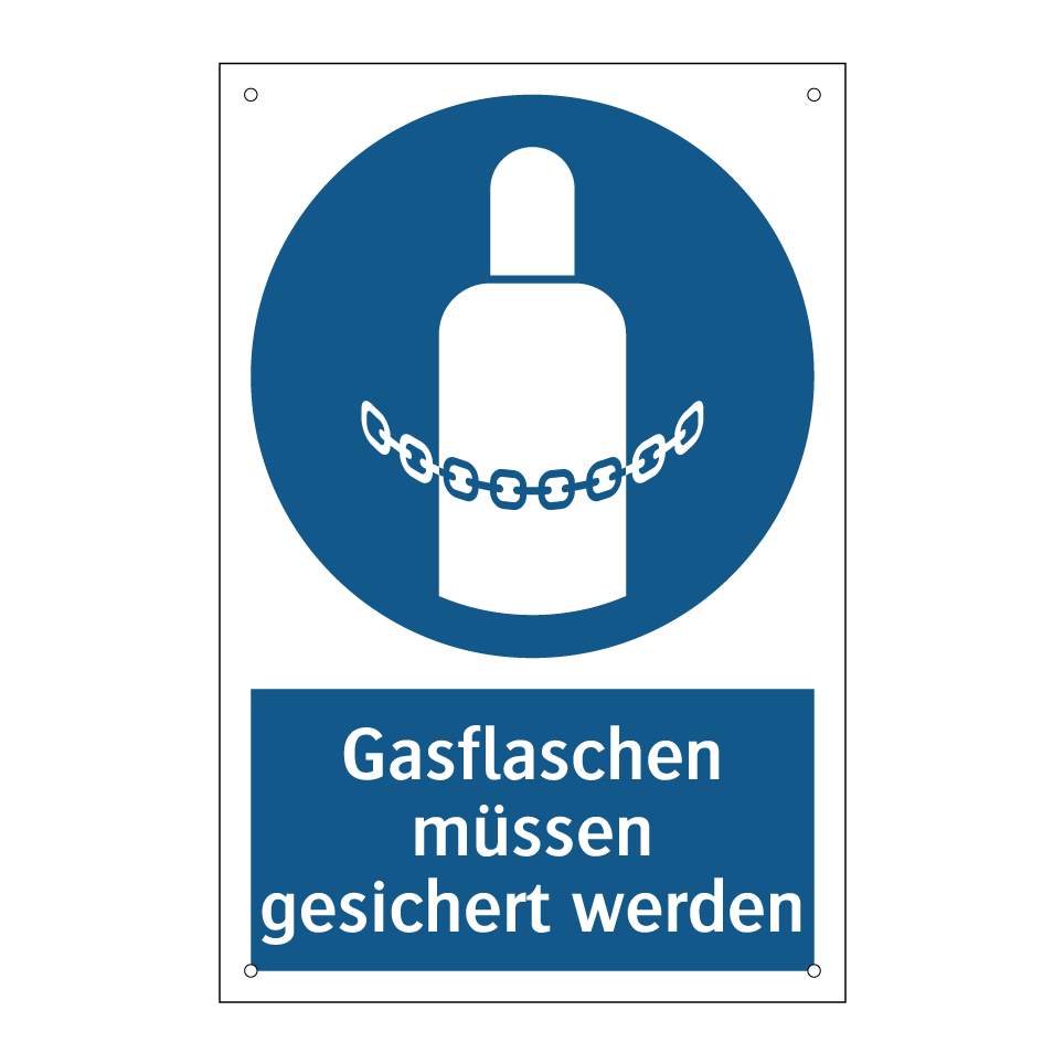 Gasflaschen müssen gesichert werden