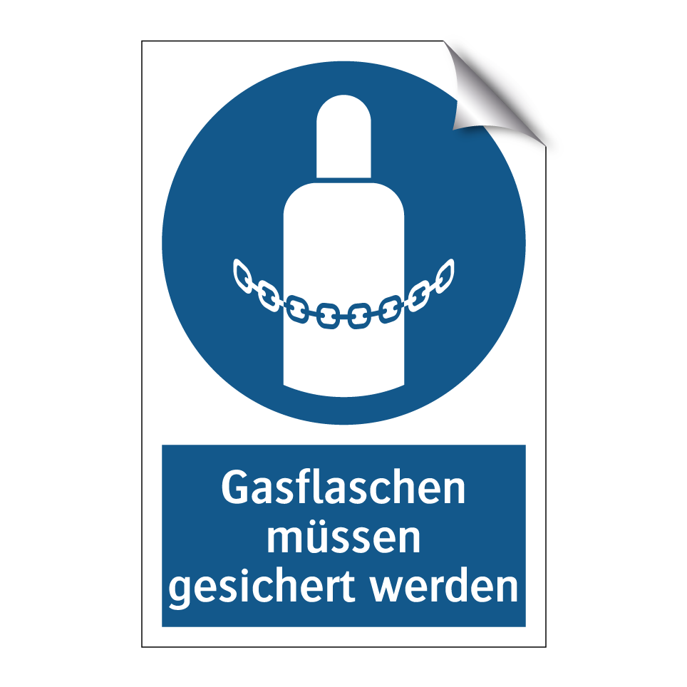 Gasflaschen müssen gesichert werden