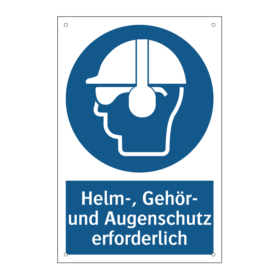 Helm-, Gehör- und Augenschutz erforderlich