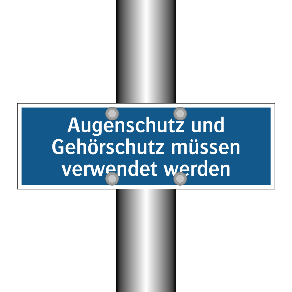 Augenschutz und Gehörschutz müssen verwendet werden