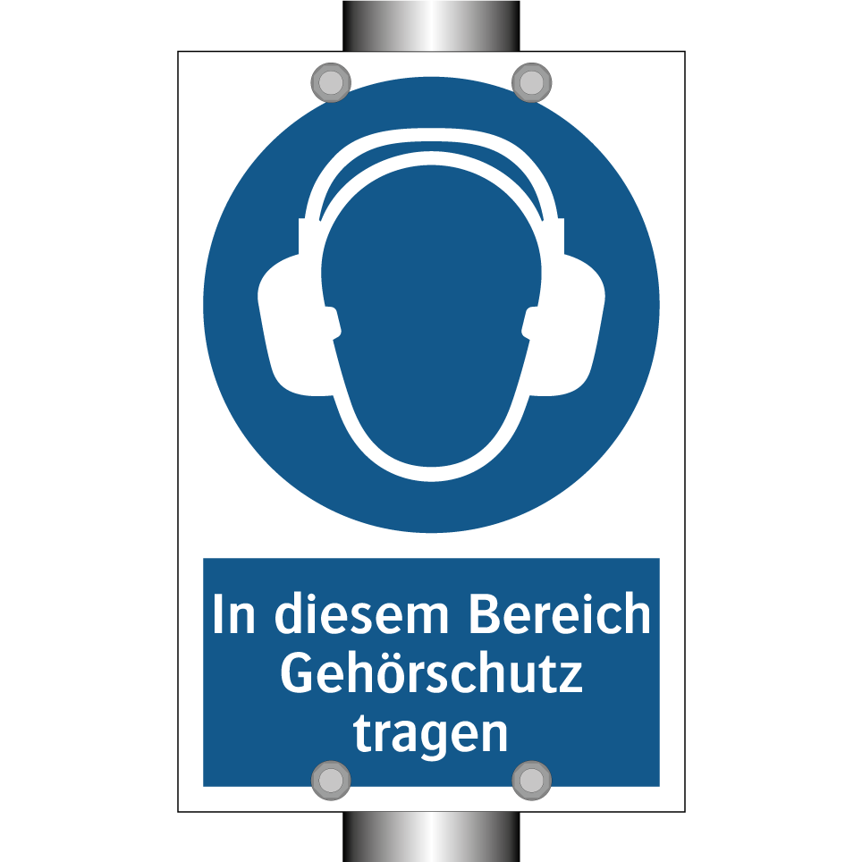 In diesem Bereich Gehörschutz tragen
