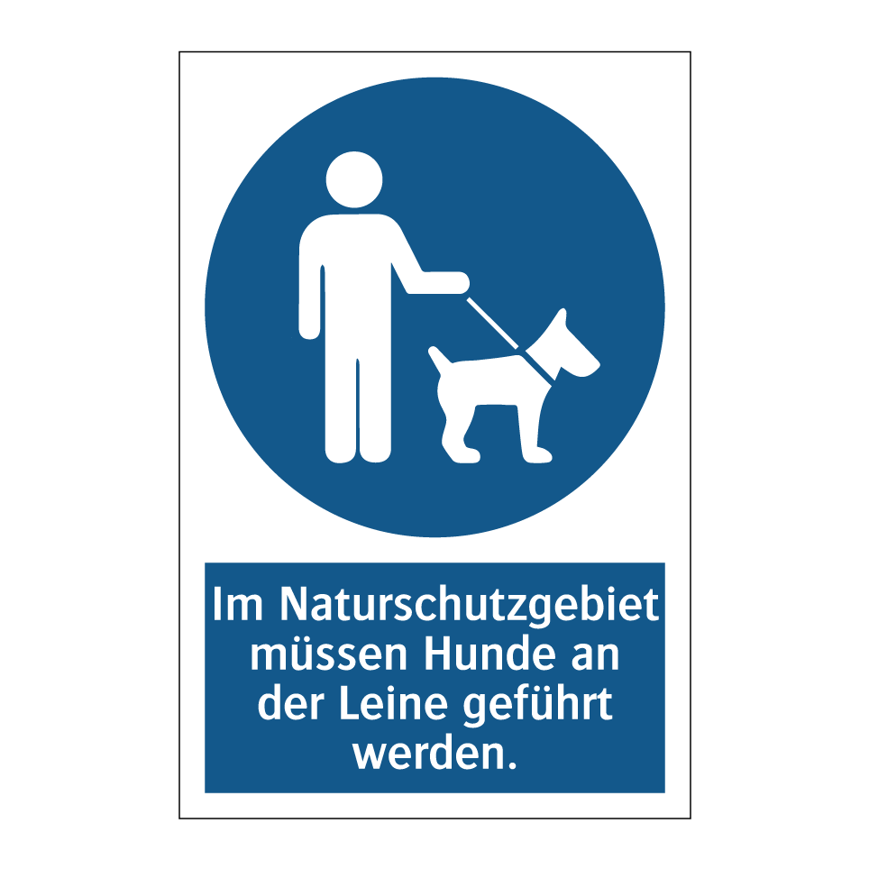 Im Naturschutzgebiet müssen Hunde an der Leine geführt werden.