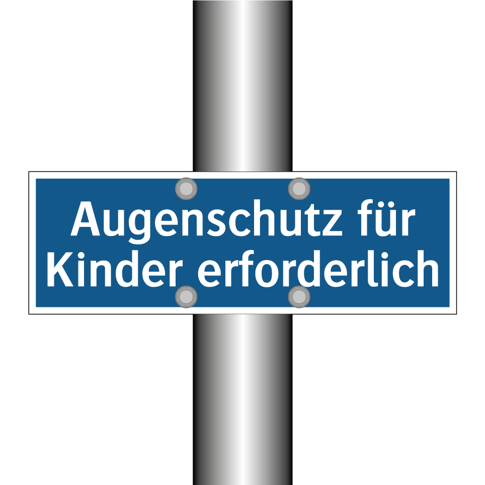 Augenschutz für Kinder erforderlich
