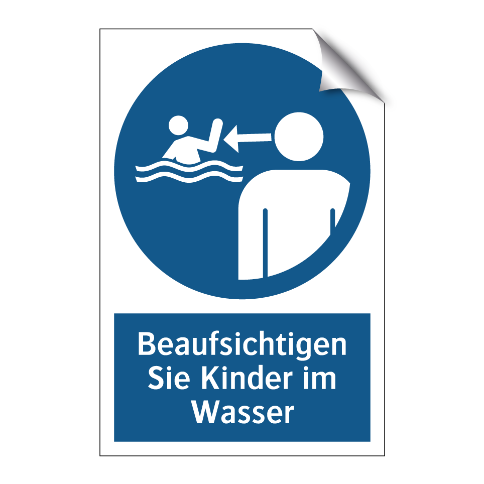 Beaufsichtigen Sie Kinder im Wasser