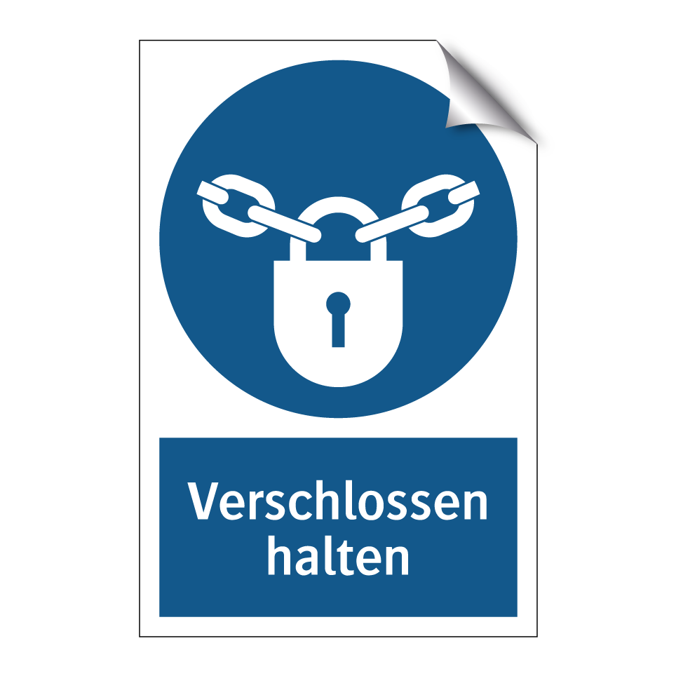 Verschlossen halten