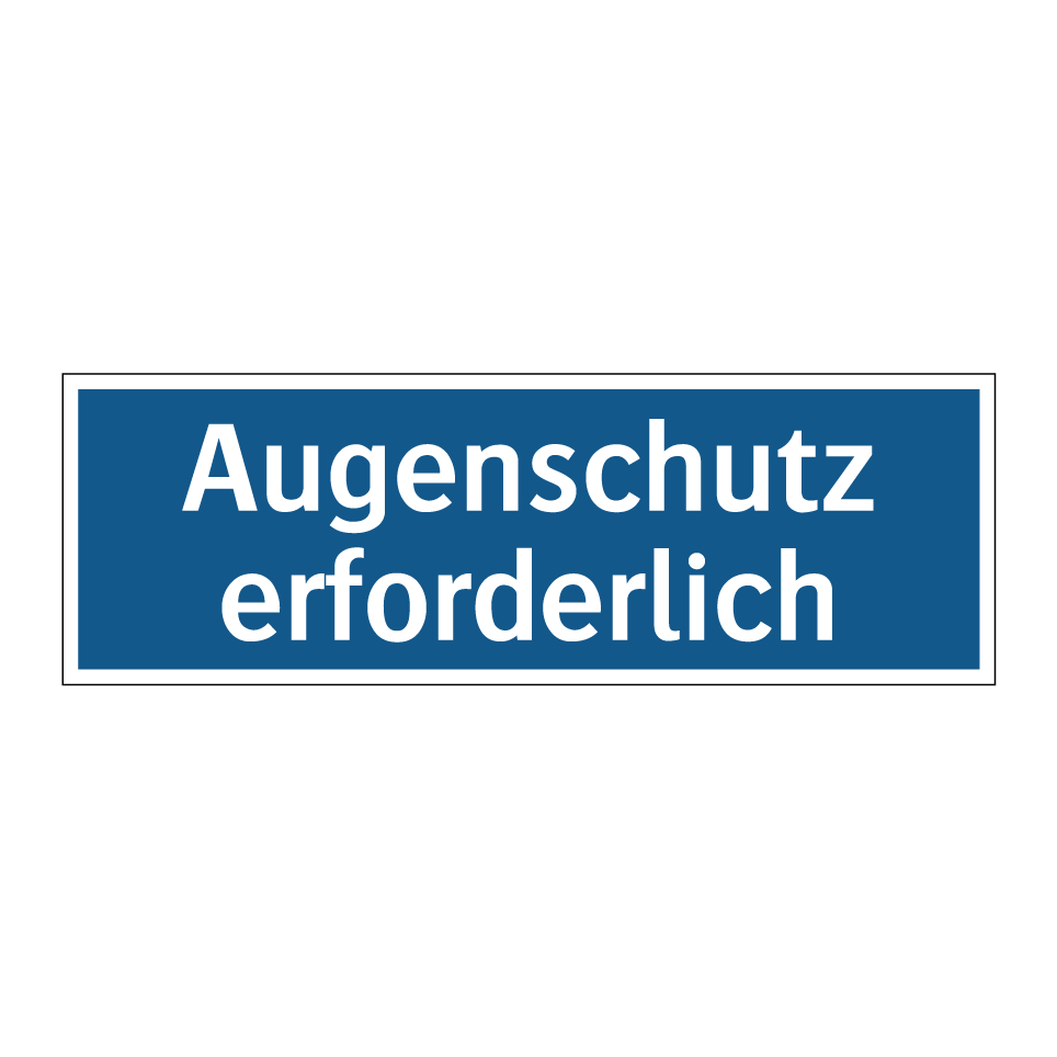 Augenschutz erforderlich