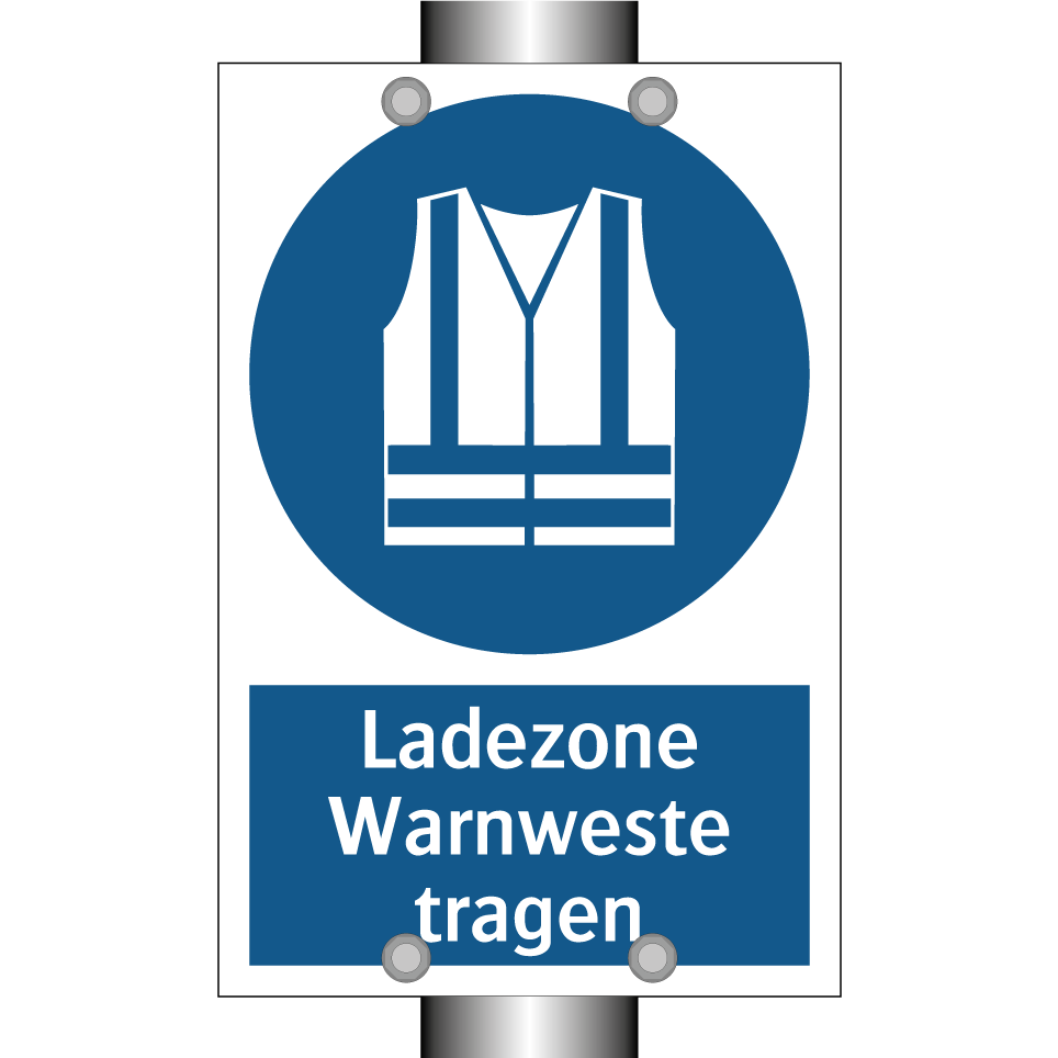 Ladezone Warnweste tragen