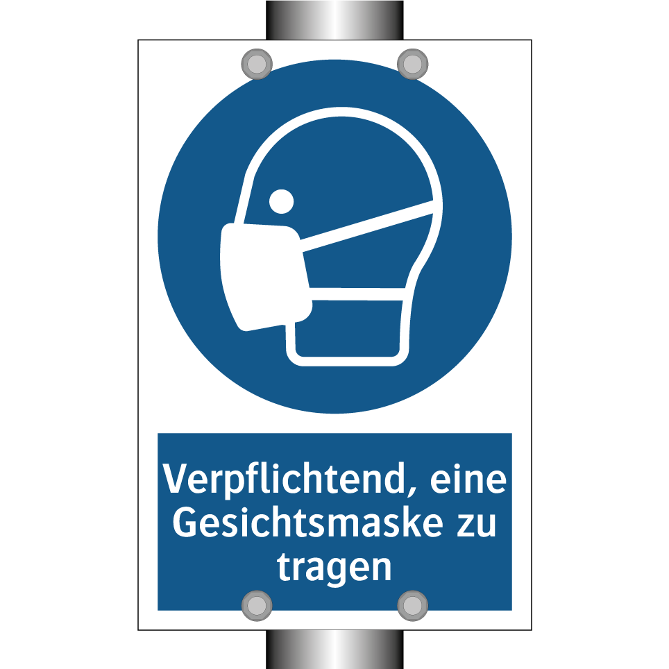 Verpflichtend, eine Gesichtsmaske zu tragen