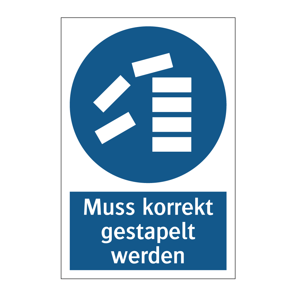Muss korrekt gestapelt werden