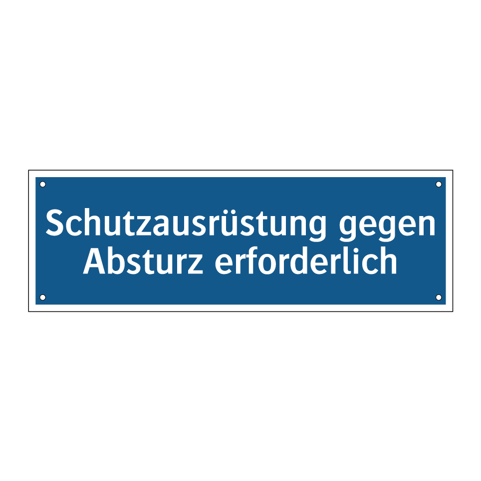 Schutzausrüstung gegen Absturz erforderlich
