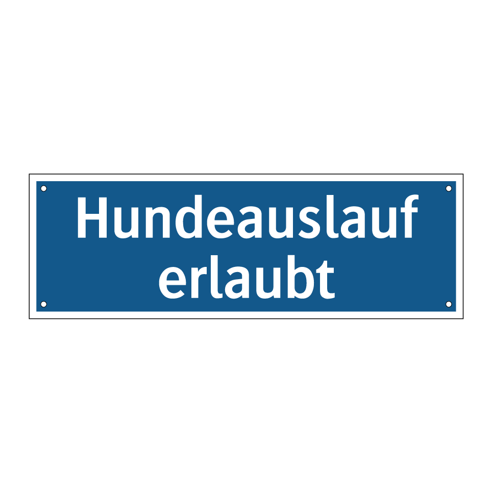 Hundeauslauf erlaubt