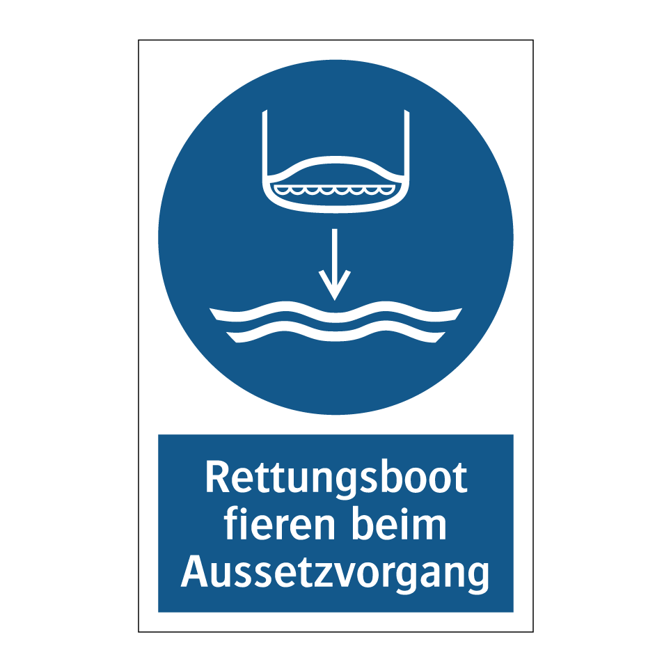 Rettungsboot fieren beim Aussetzvorgang