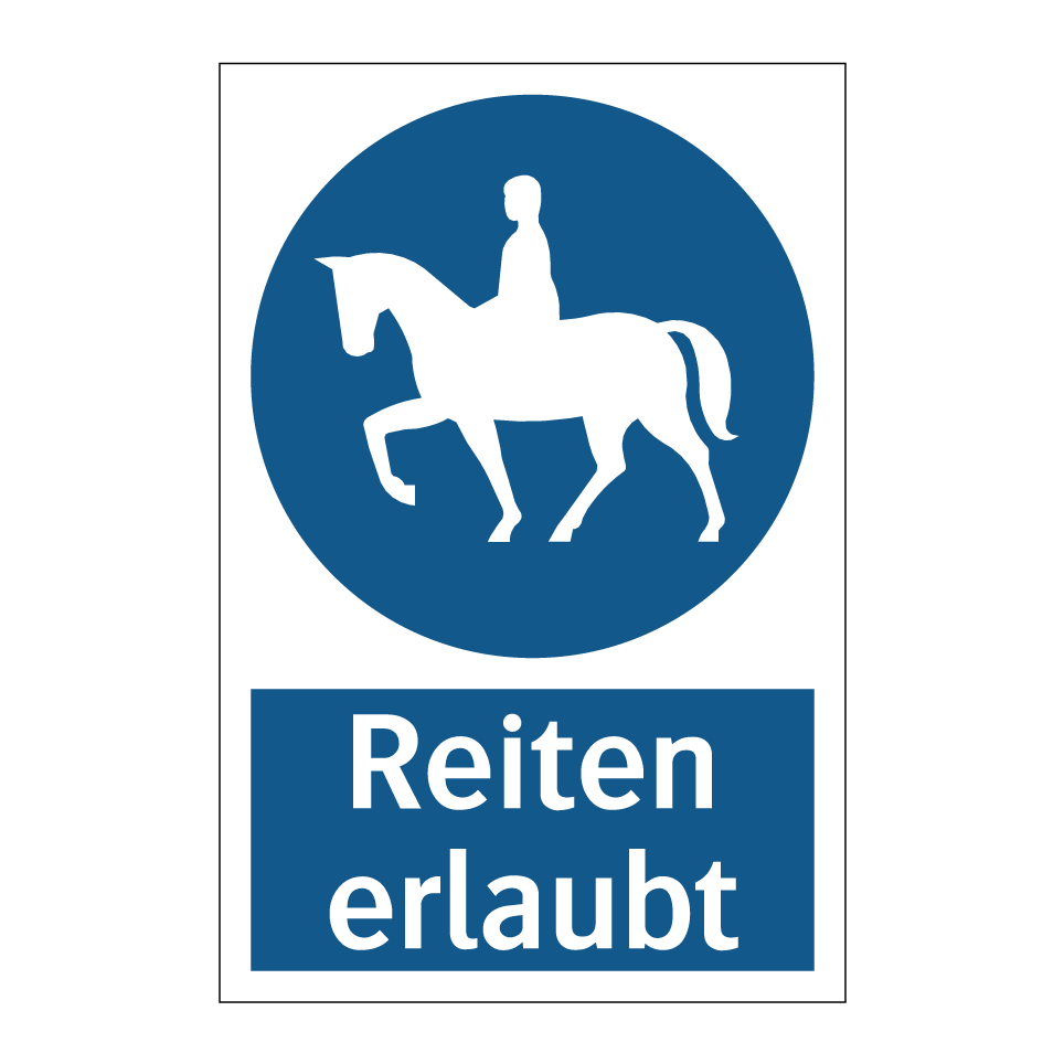Reiten erlaubt
