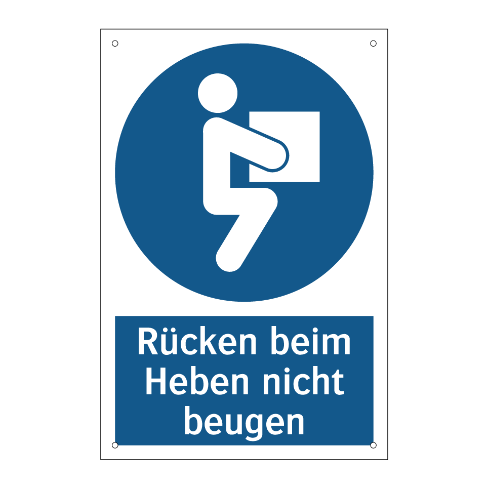 Rücken beim Heben nicht beugen