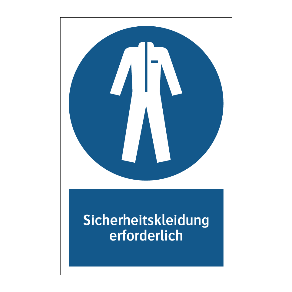 Sicherheitskleidung erforderlich