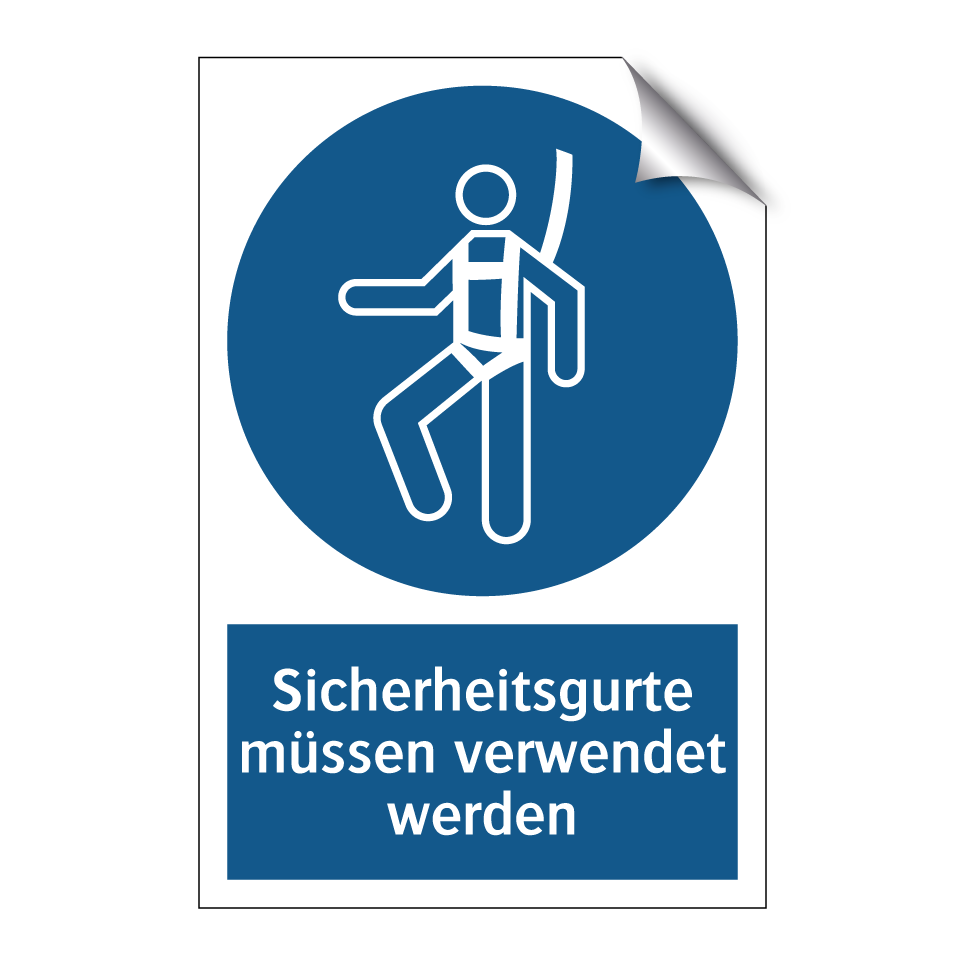 Sicherheitsgurte müssen verwendet werden