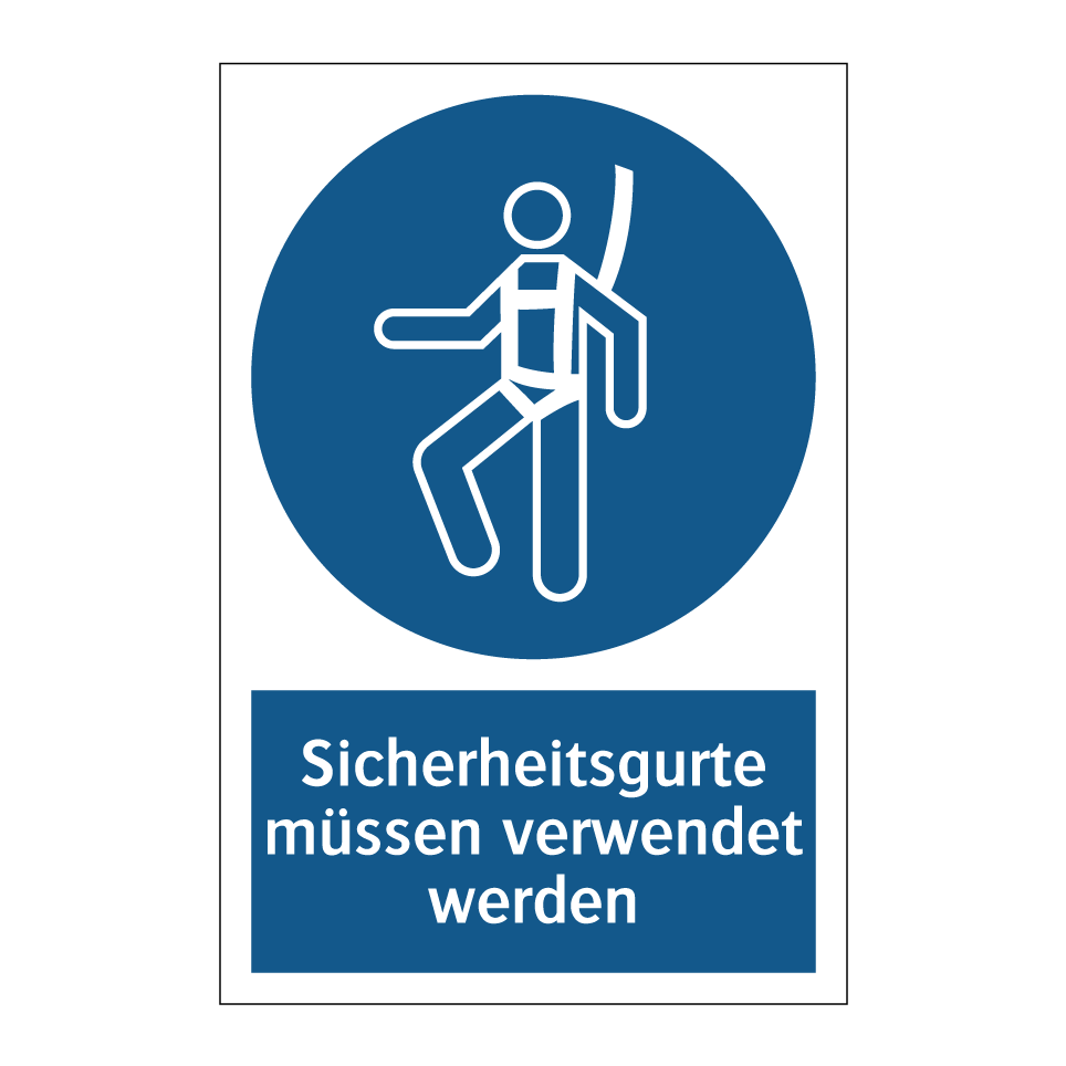 Sicherheitsgurte müssen verwendet werden