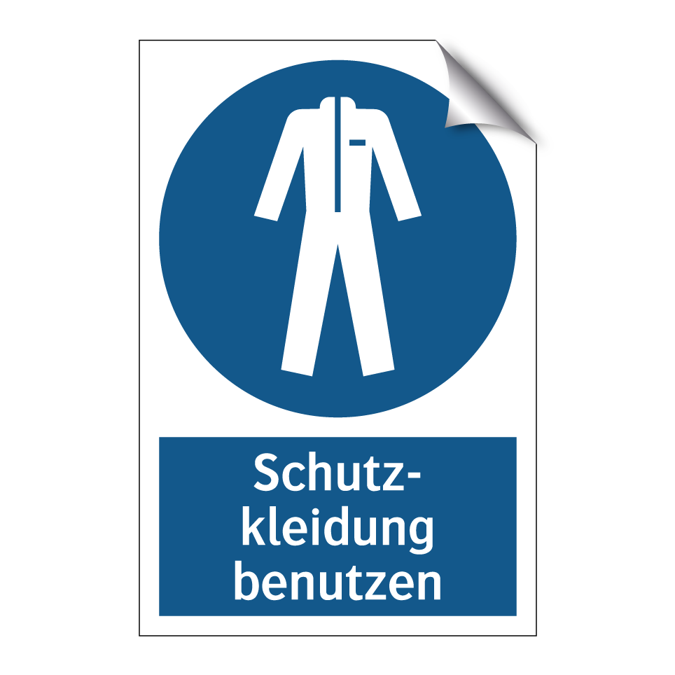 Schutz- kleidung benutzen