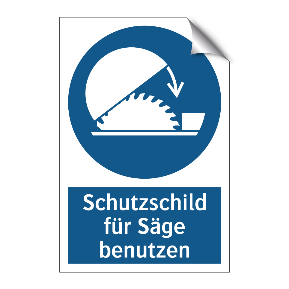 Schutzschild für Säge benutzen