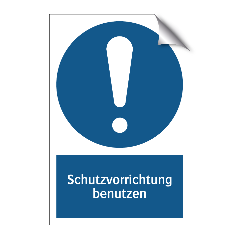 Schutzvorrichtung benutzen