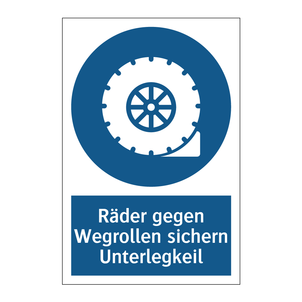 Räder gegen Wegrollen sichern Unterlegkeil