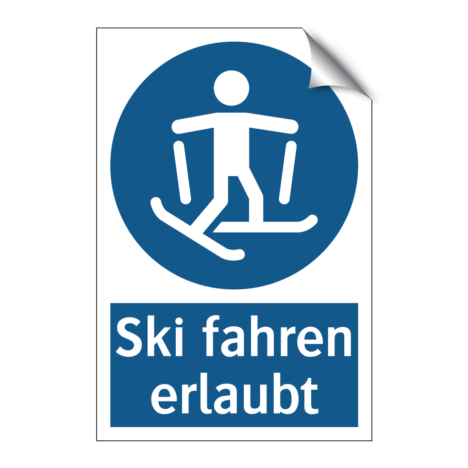 Ski fahren erlaubt