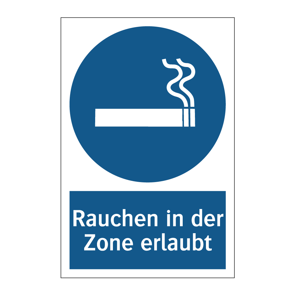 Rauchen in der Zone erlaubt