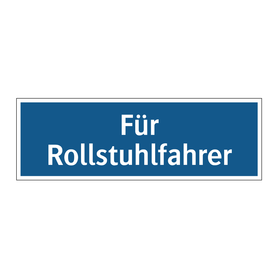 Für Rollstuhlfahrer
