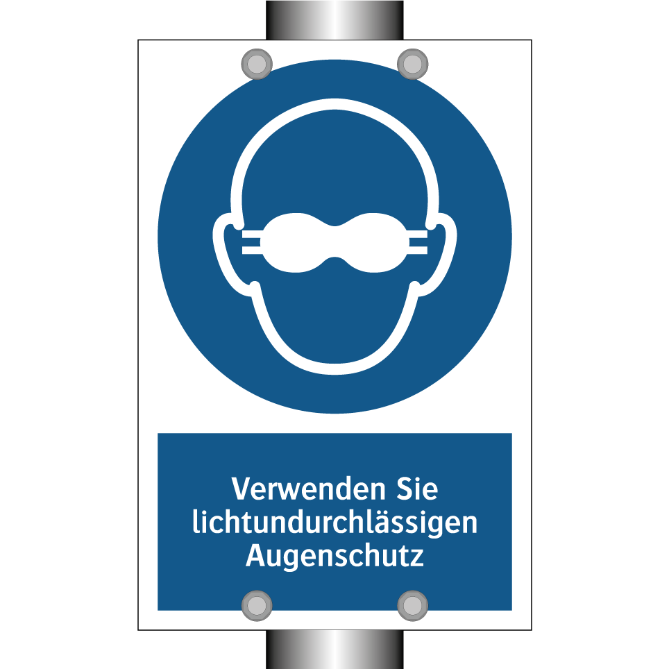 Verwenden Sie lichtundurchlässigen Augenschutz