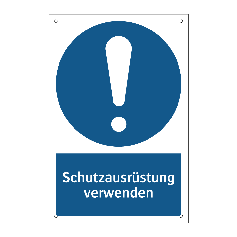 Schutzausrüstung verwenden