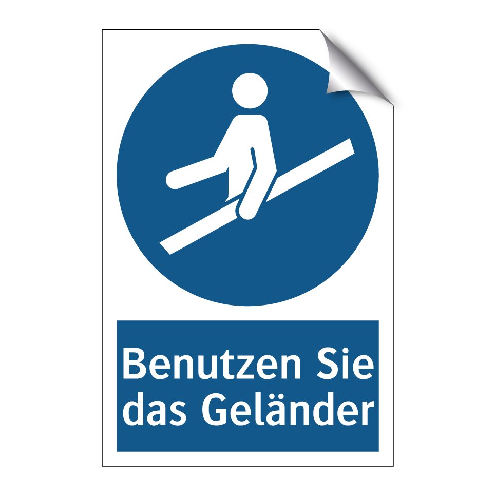 Benutzen Sie das Geländer