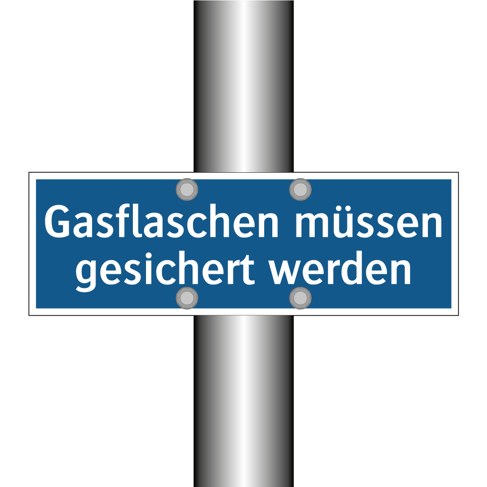 Gasflaschen müssen gesichert werden