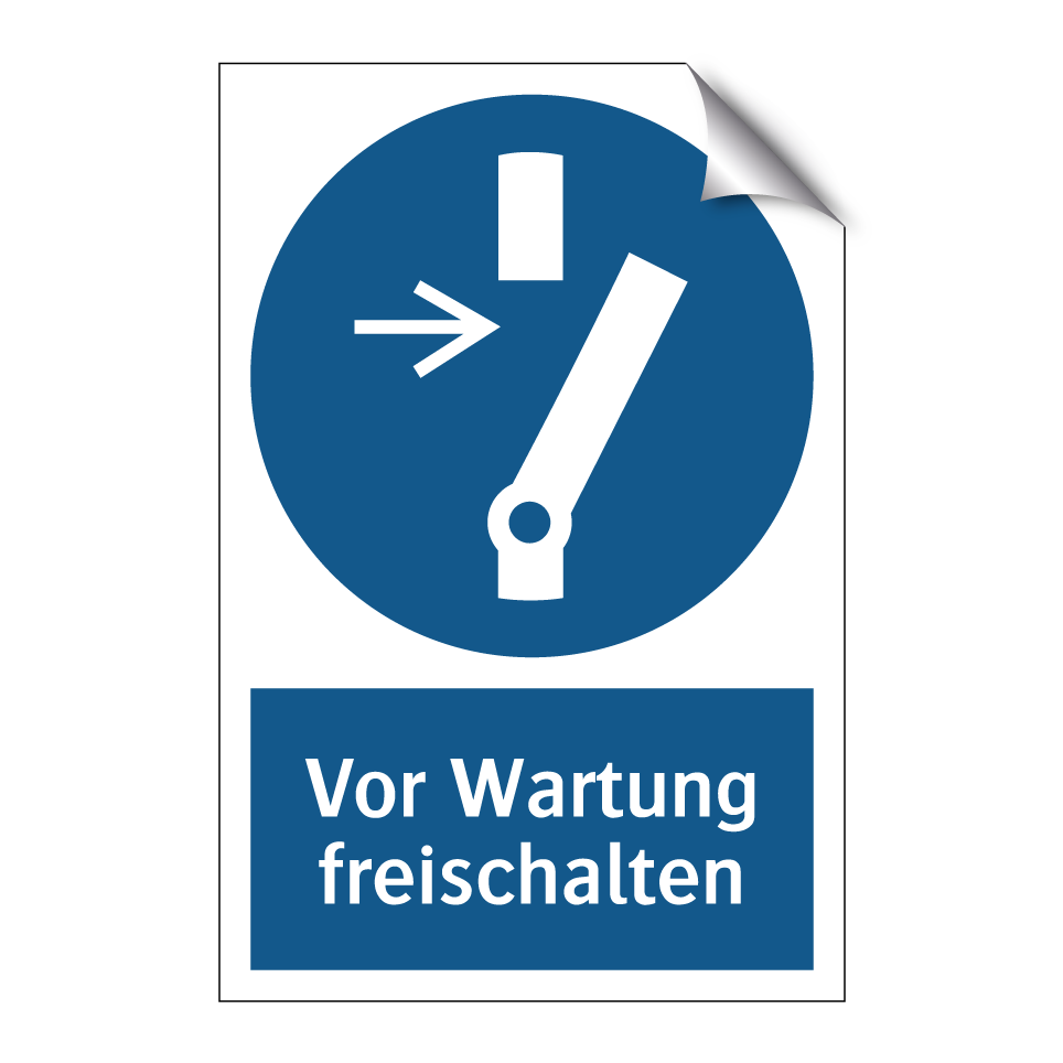 Vor Wartung freischalten