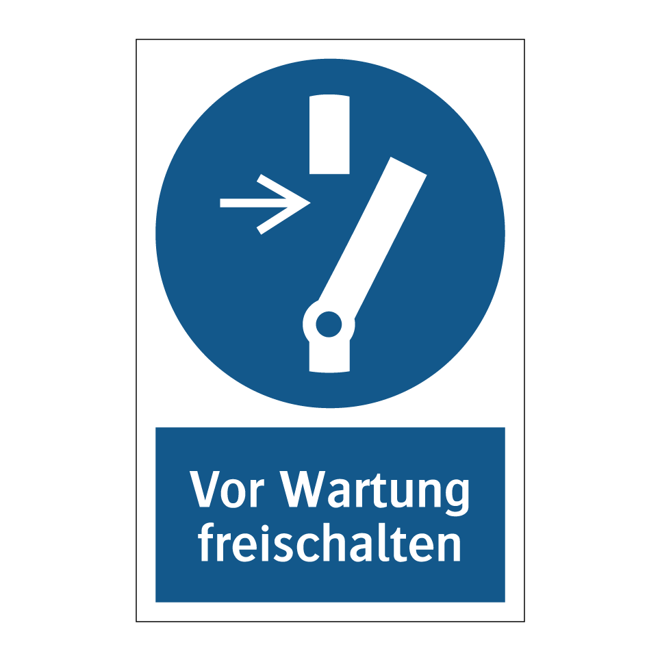 Vor Wartung freischalten