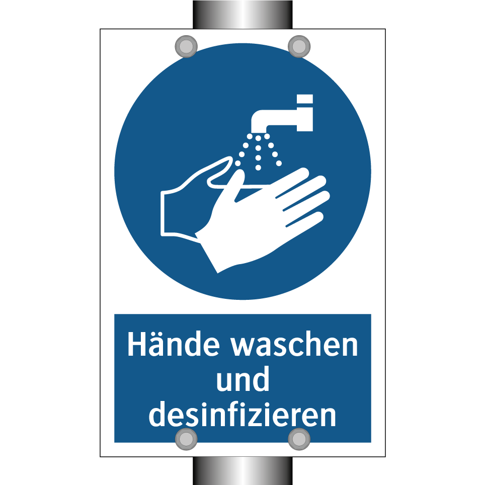 Hände waschen und desinfizieren