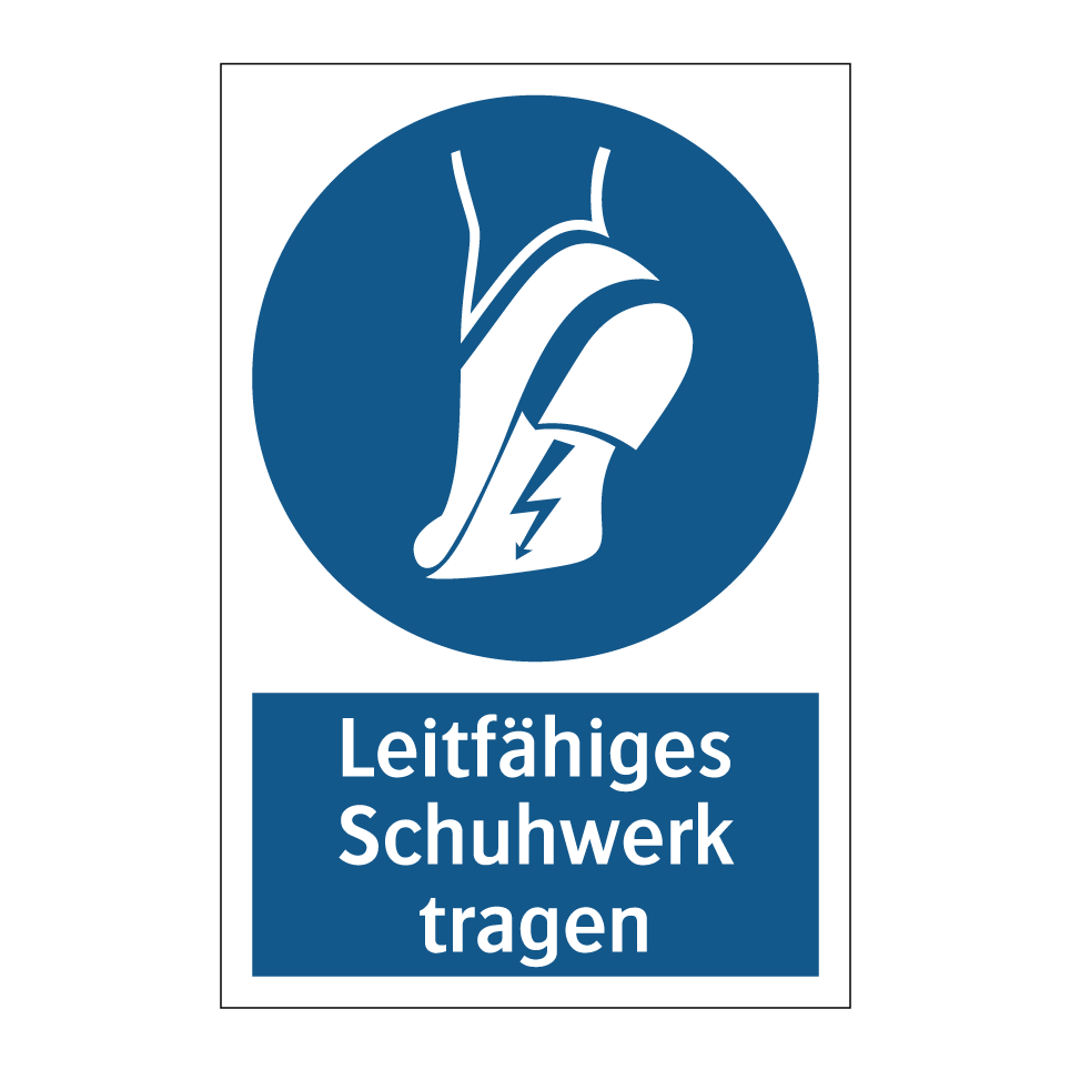 Leitfähiges Schuhwerk tragen