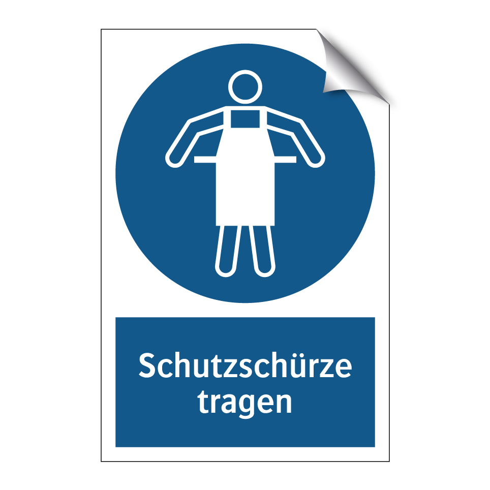 Schutzschürze tragen